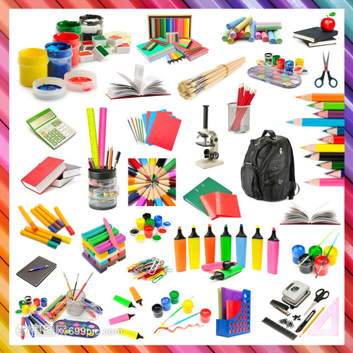 白底文具大集合 学校用品精选指南